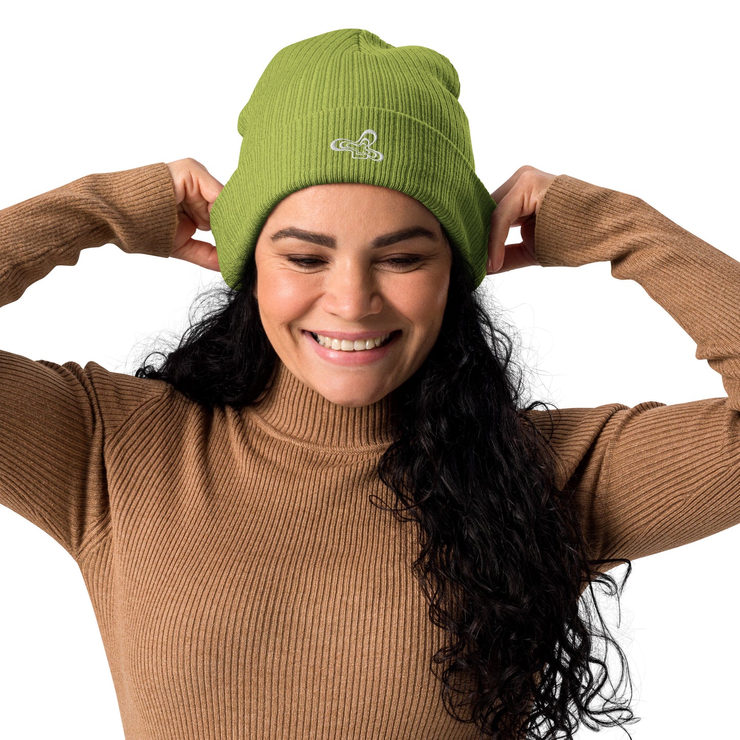 Groovy Flower Ribbed Beanie