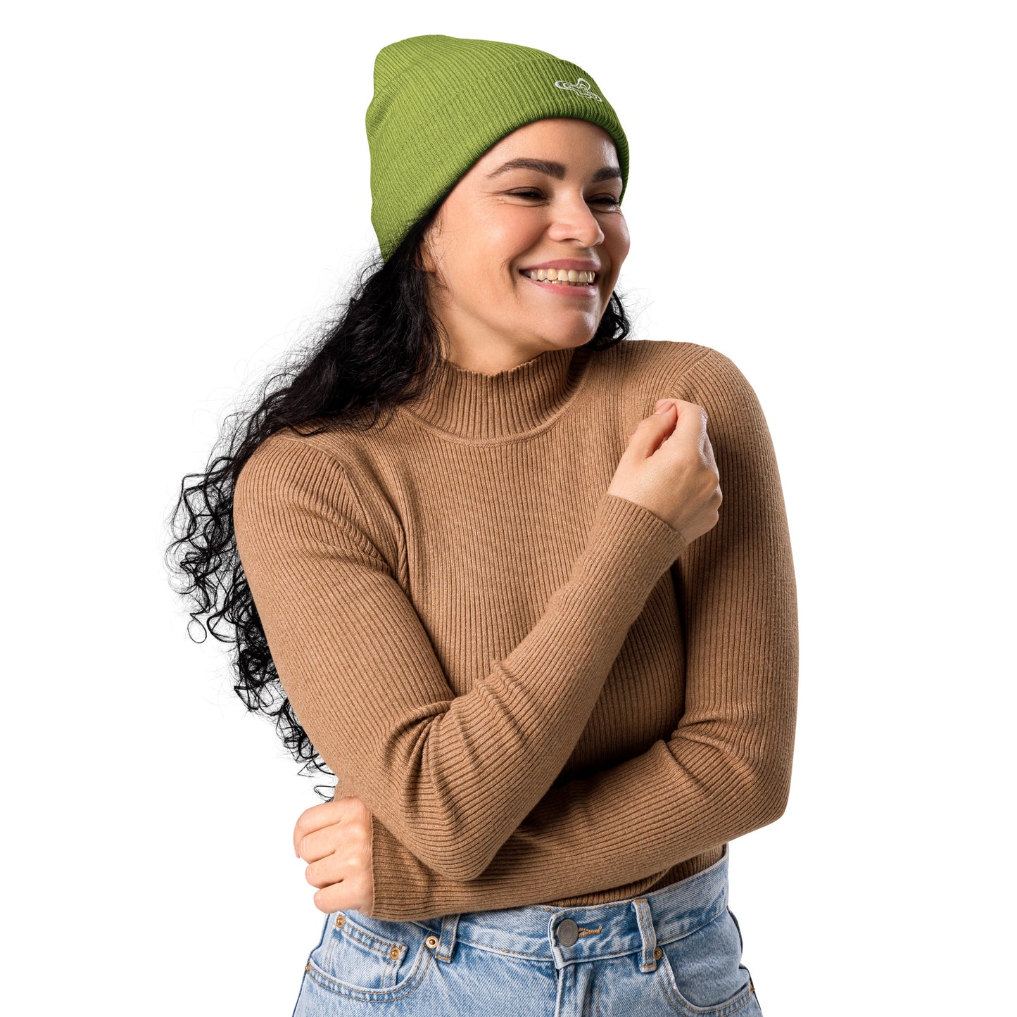 Groovy Flower Ribbed Beanie